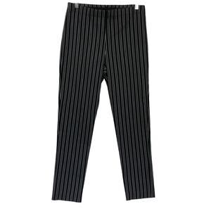 Karen Kane Ankle Pants Womens Medium Black White Pinstripe Pull On Stretch 30x28